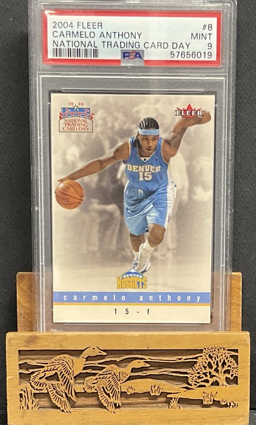 2004 Fleer National Trading Card Day Carmelo Anthony PSA GEM MINT 9
