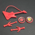 TMNT Rock n Rollin Heavy Metal Raphael 1991 Complete Set 5 Accessory Lot VTG