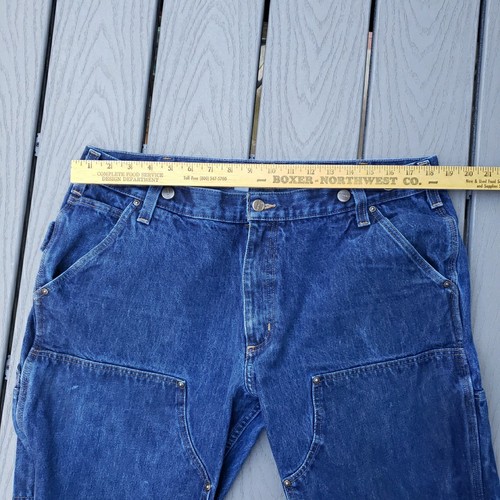 Carhartt Jeans Uomo 38x32 (37x29,5) Doppio Frontale Logger Denim Bretelle - Foto 13 di 15