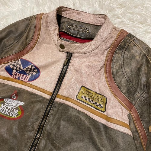 Wilson's Leather Dyed Leather Motorcycle Jacket, XL limited From JAPAN◎ - Picture 2 of 20