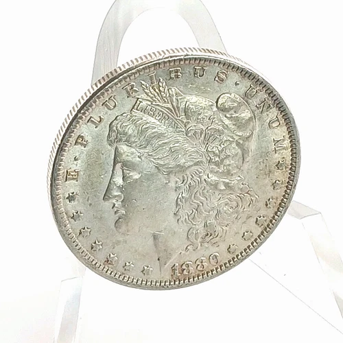 1880 P Morgan Silver Dollar 90% Silver Good Toning Details