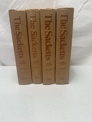 The Sacketts by Louis L'Amour  Volumes  1-2-3-4 Hardcover Lot Of 4 Doubleday Pub