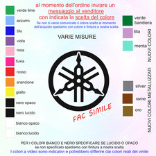ADESIVO PRESPAZIATO REPLICA LOGO YAMAHA DIAPASON MISURA E COLORE A SCELTA