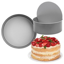 23cm Loose Base Deep Cake Tin Oven Safe & Non-Stick Coating for Baking Cakes