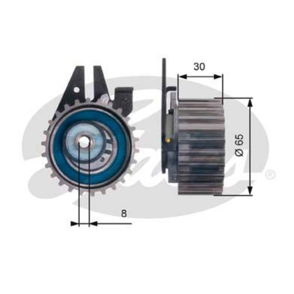 Gates Spannrolle Zahnriemen FüR Opel Astra J Caravan 2.0 Cdti Insignia A T43211-image