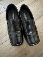Stacy Adams boys black dress slip-on shoes loafers Church 2M 2