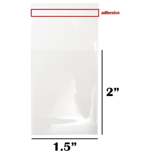 100pc Clear Flat Re-Sealable Food Grade Cellophane OPP Bags for Multi Uses - Picture 17 of 47
