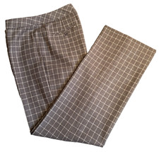 VTG Pendleton Women 6 Virgin Wool Pants Brown Plaid Lined Pleated Straight Legs