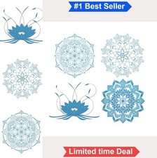 Static Window Cling Decals 4 Pack Mandala Bird Alert Stickers Reusable Glass