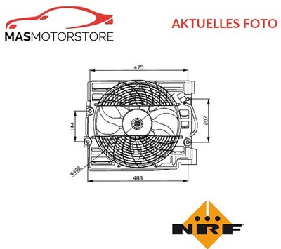 LÜFTER KÜHLERLÜFTER LÜFTERMOTOR NRF 47029 A FÜR BMW 5,E39