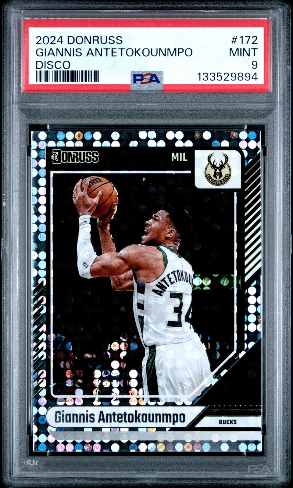 2024 PANINI DONRUSS DISCO #172 GIANNIS ANTETOKOUNMPO PSA 9