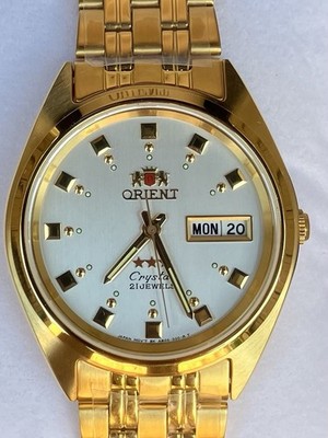 New Orient Automatic TriStar Day/Date FAB00001WP, NWT+OB