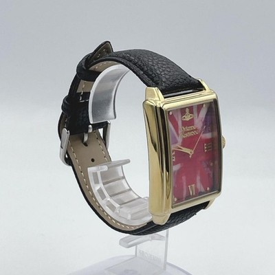 Vivienne Westwood Wristwatch Union Jack Black Gold Color High