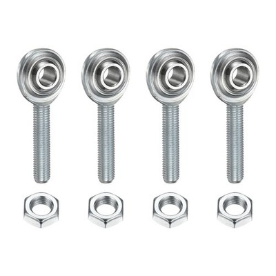 4pcs CM5 Male Rod End Bearing 5/16'' Bore 5/16-24 UNF Right Hand Thread with Nut