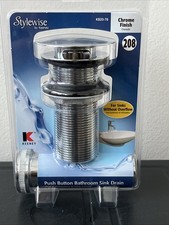 Keeney Push Button Sink Drain K820 76 208 Without Over Flow Chrome Finish
