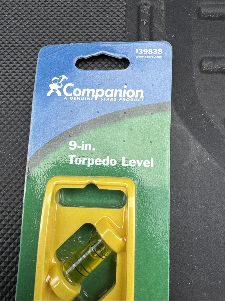 Sears Companion 9” Torpedo Level 39838 USA NOS RARE YELLOW not Craftsman  - Image 2 of 4