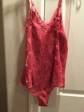 Vintage Gold Label Victoria's Secret Lingerie Mauve Satin Teddy NWT Medium