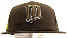 New Era Minnesota Twins Mlb Hat 59Fifty Inaugural Season 2010 Brown Fitted 7 1/2