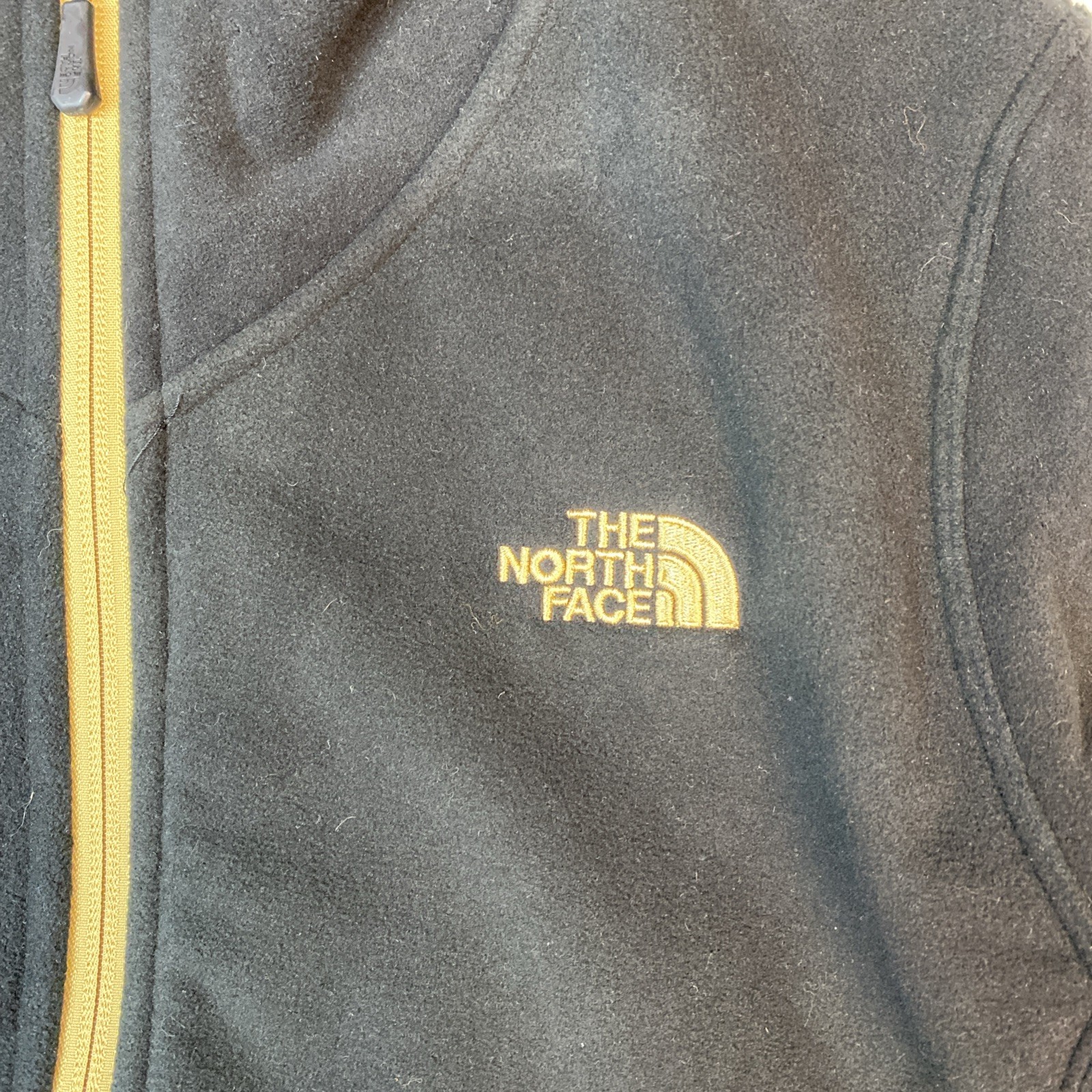 The North Face Morning Glory Fleece Jacket Black And Gold Women's L thumbnail 5
