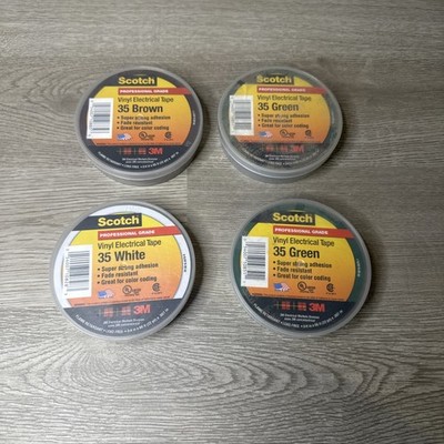 (3) NEW Rolls 3M Scotch 35 Electrical Tape Lot Of 4- 3/4'' x 66' x 7 mil - USA