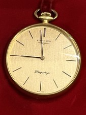 Rare 18 Ct Gold Hallmarked Longines Flagship Pocket Watch Origin Box Papers 1982