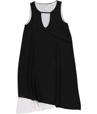 bar III Womens Asymmetrical Shift Dress