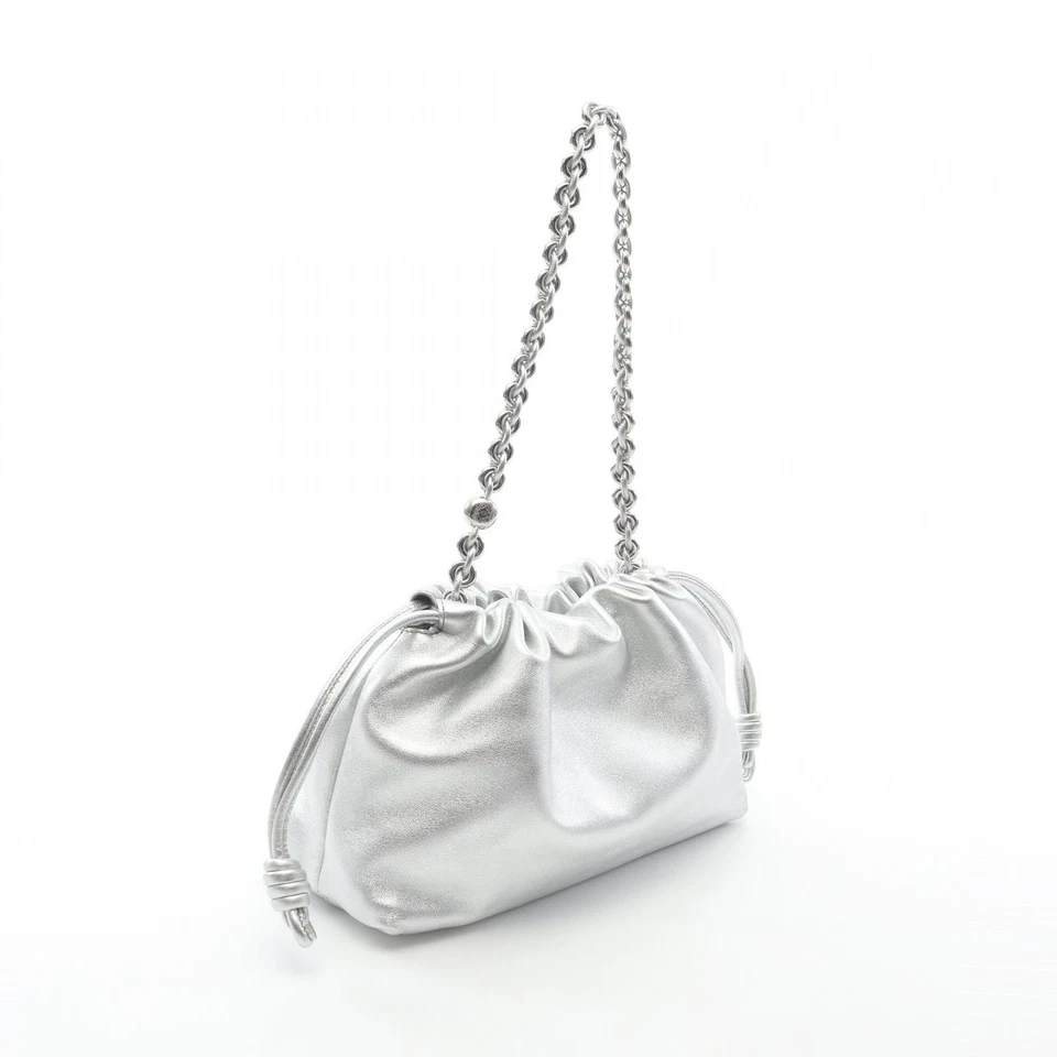 Loewe Flamenco Leather Shoulder Bag Silver - Image 2 of 4