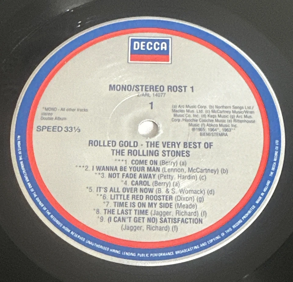 The Rolling Stones Rolled Gold The Very Best Of The Rolling Stones Double LP NM - Image 4 of 4