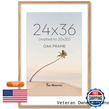 Fun Memories Poster Frame For Wall Solid Oak Wood Frame 24 X 36 Tempered Real