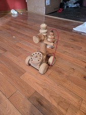 Vintage antique, pull behind phone Toy Retro Collectible