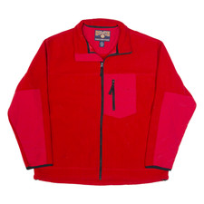 Vintage DULUTH Uomo Pile Giacca Rosso 90s XL