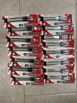 Lot Of 15 2 Packs 30 Pentel RSVP Ball Point Pen Fine Black Ink NIB