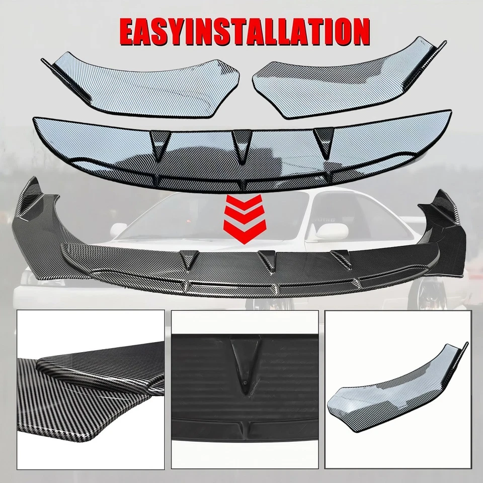 Kit de carrocería de alerón labial de parachoques delantero fibra de carbono para Audi A4 B9 S4 sedán 2017-2019 Foto 3 de 4