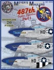 Furball 1/32 decals Meyer's Maulers 487th Fighter Sq. P-51 B/Ds Part I 32-006