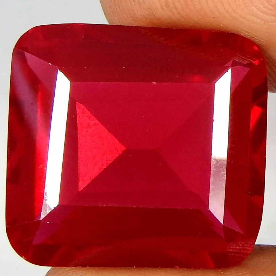 26.10CtsNatural 18x16x7 Imitation Ruby Cushion Cut Cabochon Loose Gemstones - Image 2 of 3
