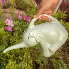 Novelty Grey Elephant Watering Can 1 Litre Plastic Plant Watering Can