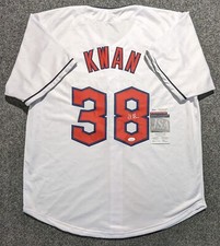 STEVEN KWAN AUTOGRAPHED SIGNED CLEVELAND GUARDIANS STYLE CUSTOM JERSEY JSA COA