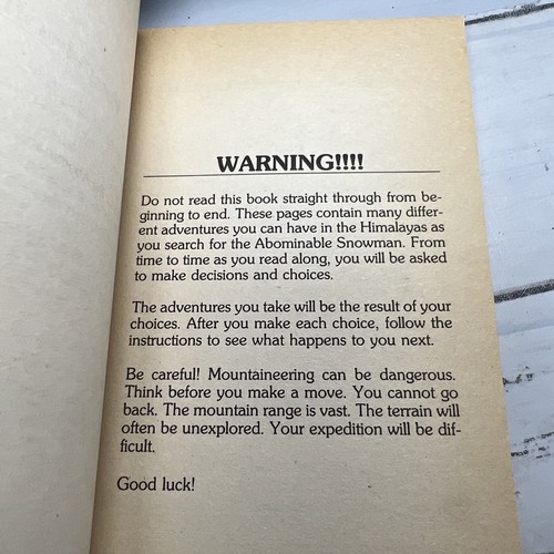 The Abominable Snowman Choose Your Own Adventure #13 R.A. Montgomery CYOA 1982 - Picture 5 of 10