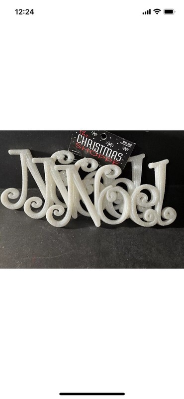 The Christmas Shoppe Three Noel Christmas Ornaments 