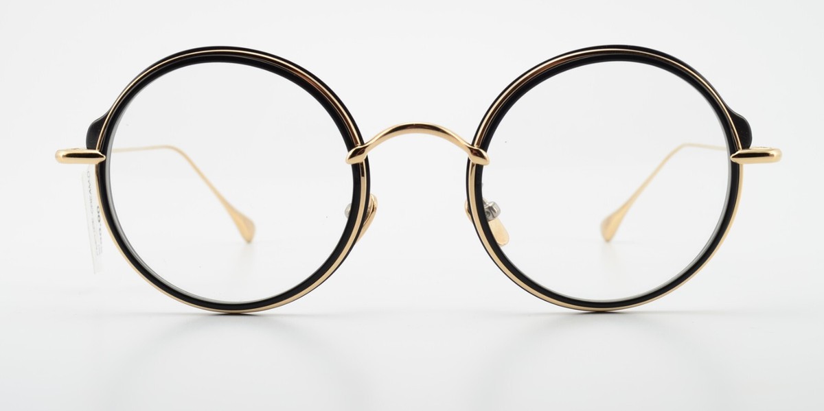 EQUE.M Brille Ice Cream Dive ABG Pure Titanium Round Panto Black