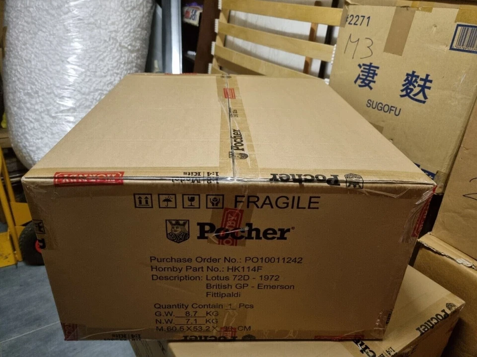 Pocher HK114F 1/8 Lotus 72D 1972 British GP - Emerson Fittipaldi - kit new - Immagine 2 di 4