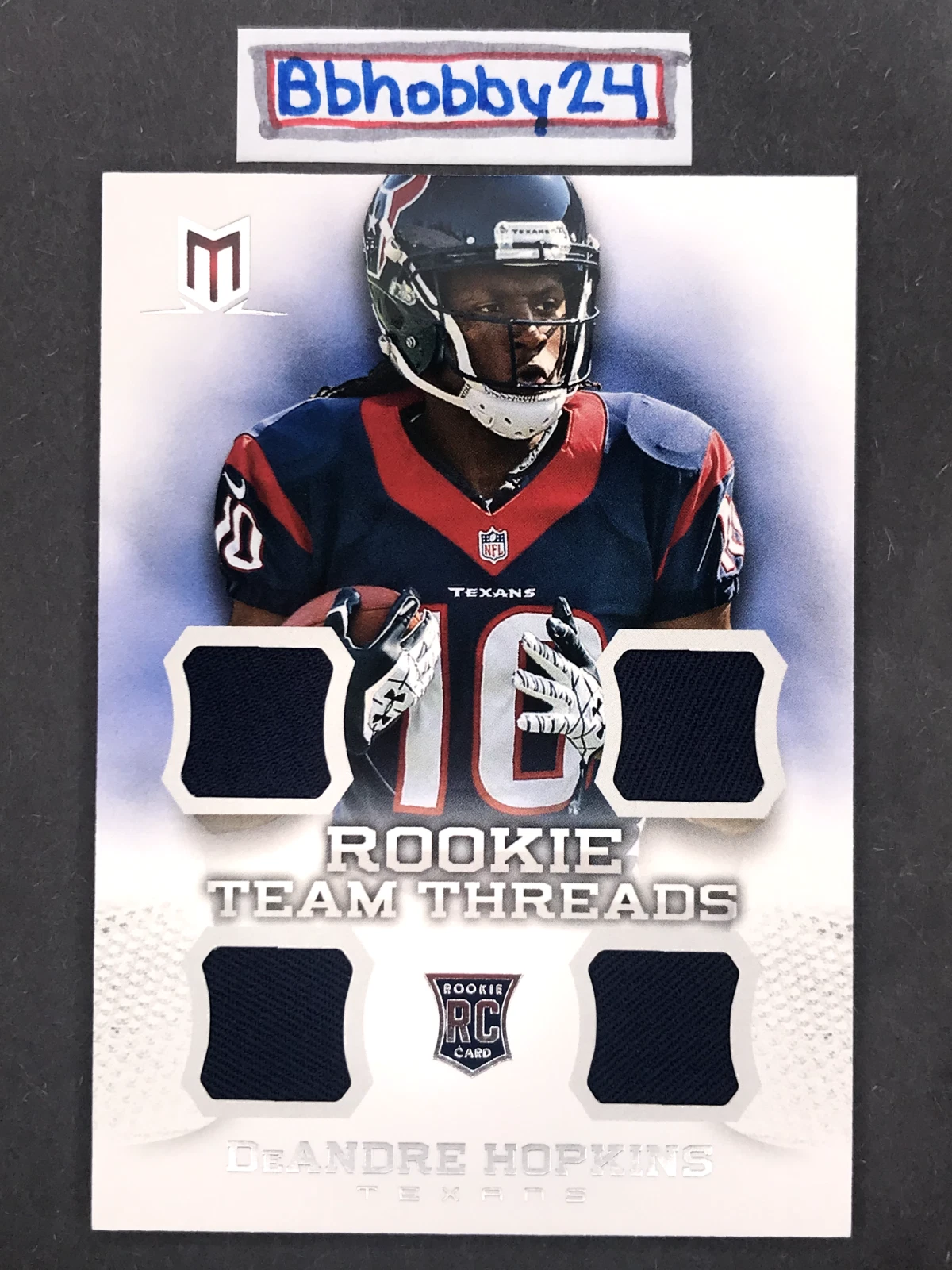 DeAndre Hopkins Panini Momentum Rookie Team Threads Quad #3 Base
