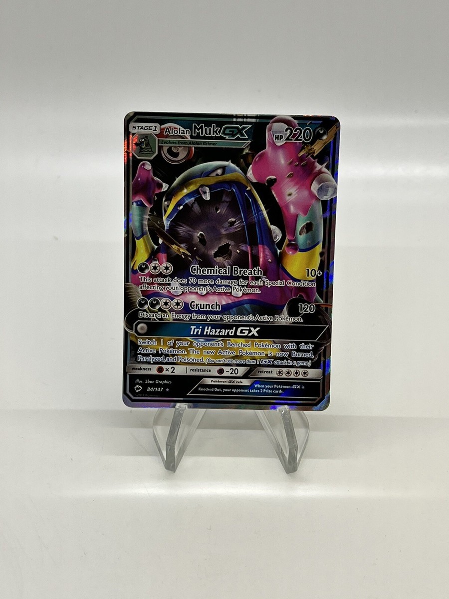 alolan muk gx pokemon card 2023 & Muk CGC 9 [0+] Nasty Goo Mix GX Your opponents Active Pokemon is now Paralyzed and Poisoned Alolan Muk-GX - 84/147 Ultra