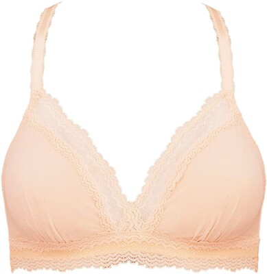 Simone Perele 268713 Women's Nude Racerback Wireless Triangle Bra Size 4