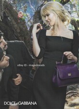 DOLCE & GABBANA 1-Page PRINT AD Fall 2014 CLAUDIA SCHIFFER sexy blonde in dress