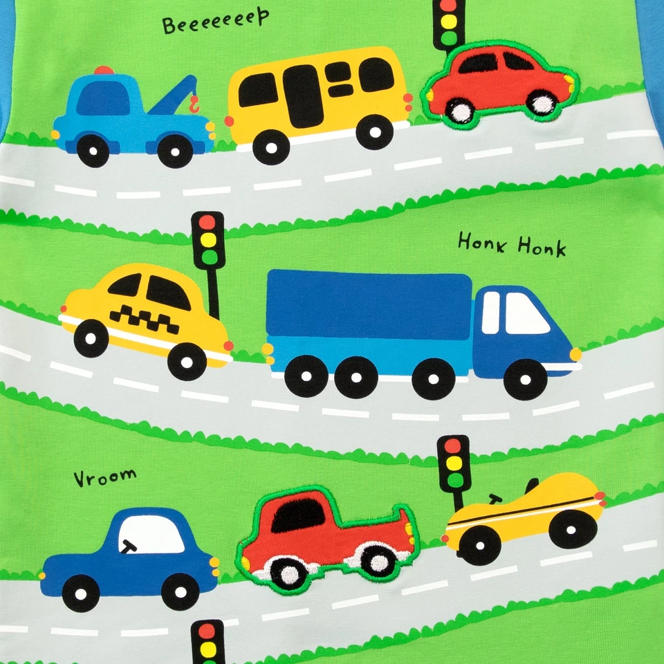 Coches Pijamas Niños Niños 18 24 Meses 2 3 4 5 6 7 8 Años PJs Ropa de noche Azul Set Foto 3 de 4