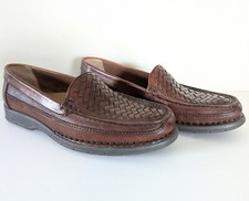 Giorgio Brutini Brown Leather "Eagle" Loafers sz 9.5 - Cushioned Insoles