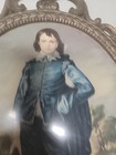 Vintage Made In Italy Florentine Oval Brass Framed BLUE BOY  Convex Glass 17" — photo 4