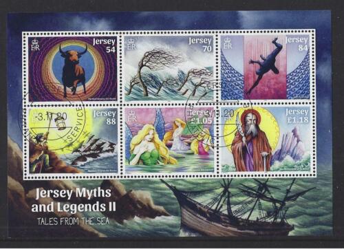 JERSEY 2020 MYTHS AND LEGENDS MINIATURE SHEET  FINE USED - 第 1/1 張圖片