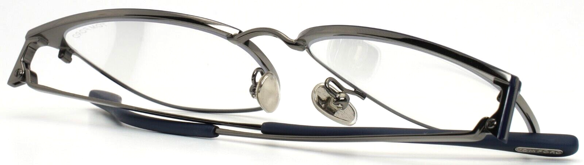 TOM FORD TF5750-B 091 Navy Gunmetal Mens Oval Full Rim  display picture 1